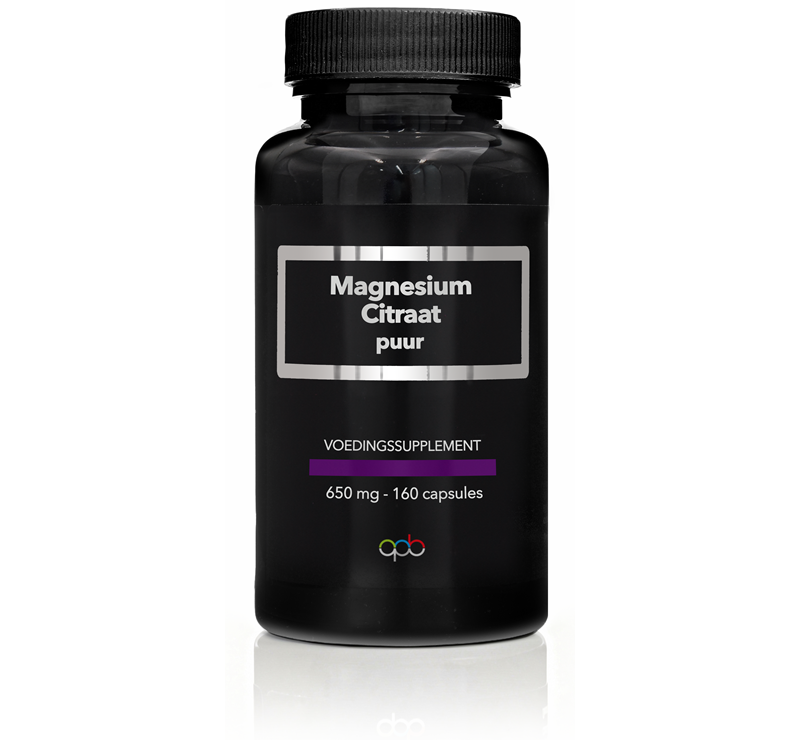 Magnesium Citraat puur 650 mg - 160 capsules
